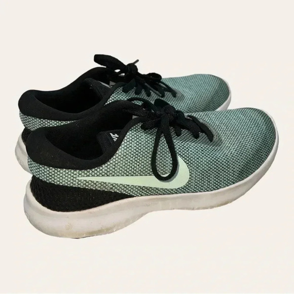 Nike FLEX TENNIS SHOE SIZE 6 SEA-FOAM GREEN/BLACK IN COLOR - Picture 4 of 7